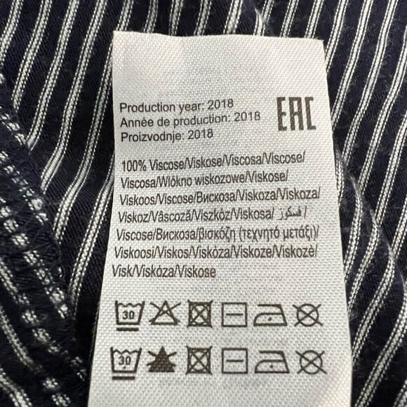 Vero Moda Womens Casual Top Navy White Striped Long Sleeve Twist Front S - Picture 10 of 10